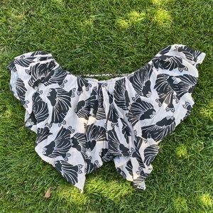 off the shoulder flower top